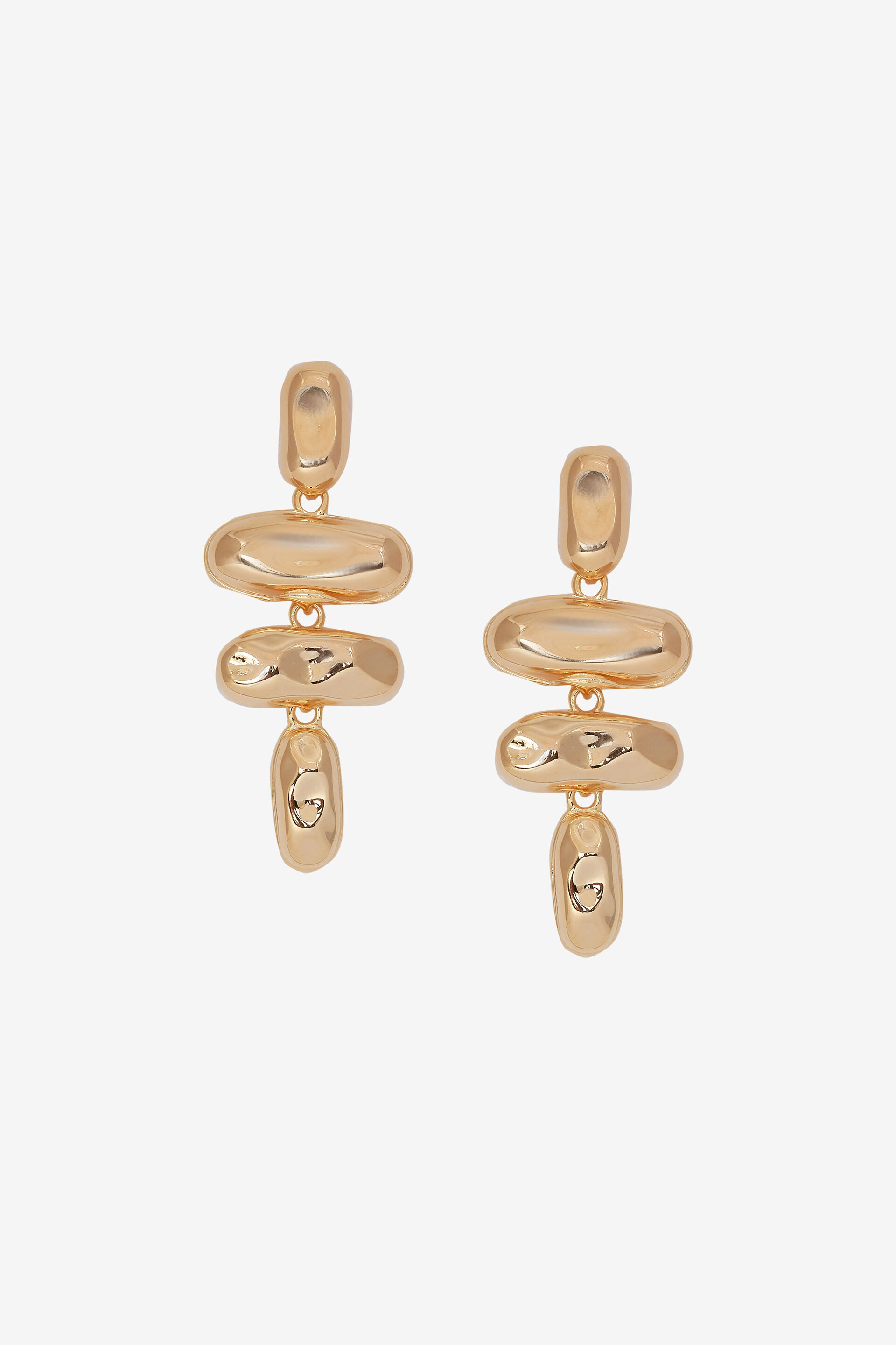 Gold Henge Drop Earrings, , image 1